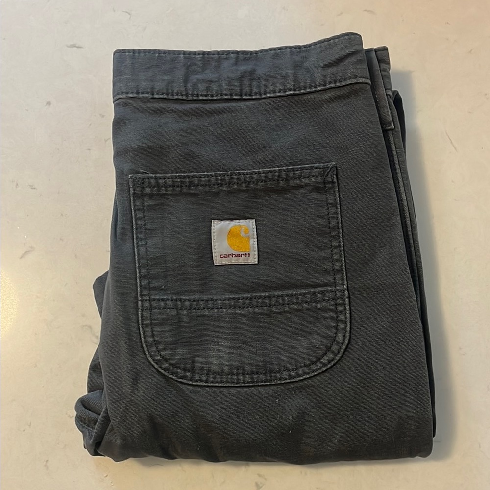 Carhartt straight fit pants 30x30, charcoal. Perfectly broken in!